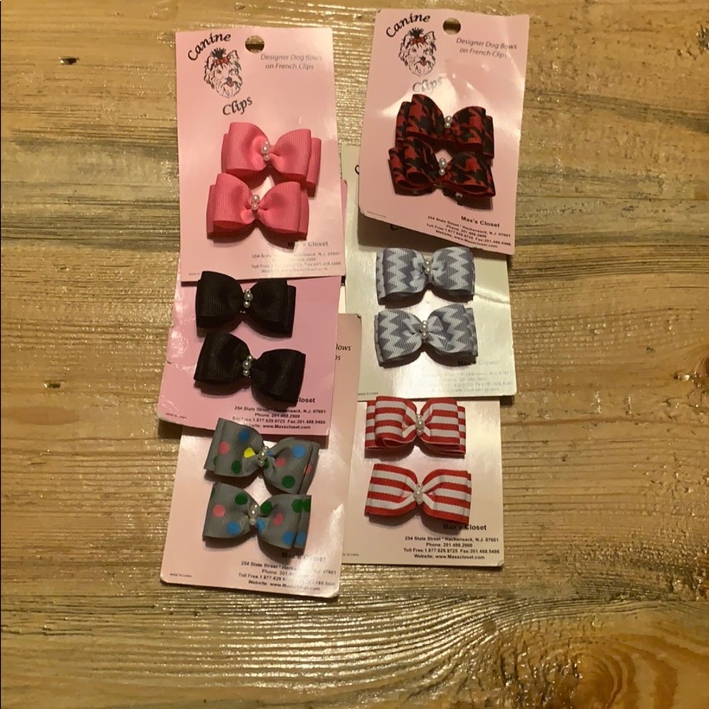 Dog bows, puppy dog hair do